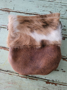 Cowhide crossbody purse