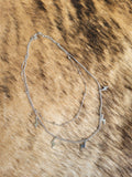 Lightning bolt double layer choker necklace