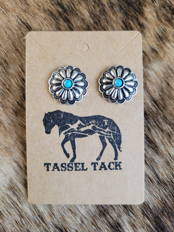 Turquoise stud earrings