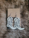 Cowboy boot earrings