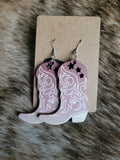 Cowboy boot earrings