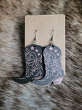 Cowboy boot earrings