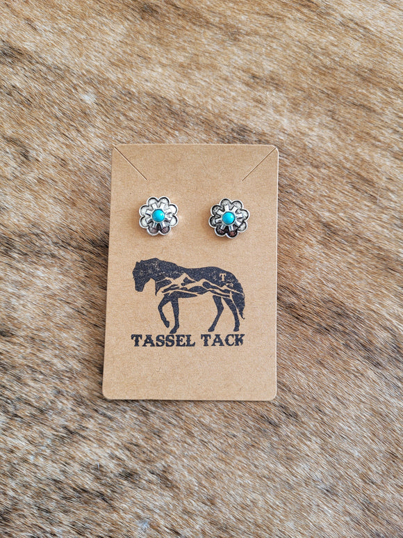 Turquoise stud earrings