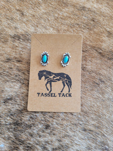 Turquoise stud earrings