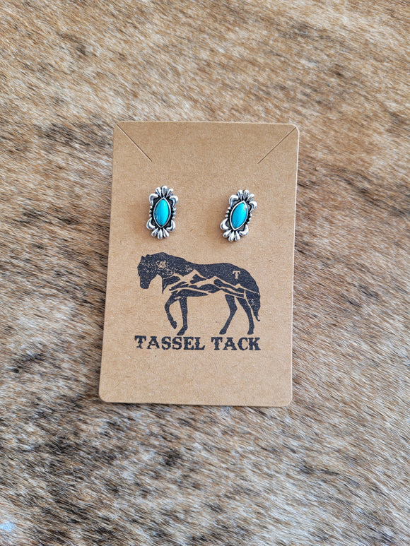 Turquoise stud earrings