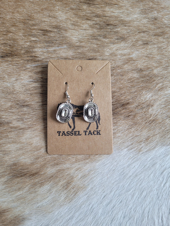 Cowboy hat dangle earrings