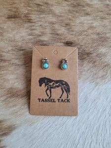 Turquoise stud earrings