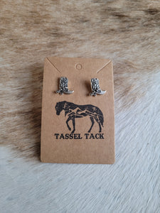 Mini cowboy boot stud earrings