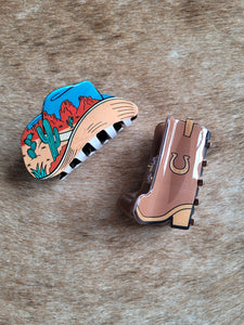 Western claw hair clips