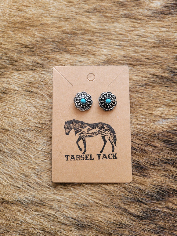 Turquoise centre stud earrings