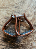 Wooden stirrups - dark wood stain