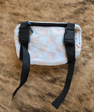 Saddle sack - white checker
