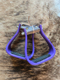 Wooden stirrups - purple