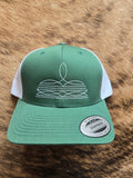 Bootstitch snap back hat - green