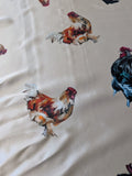 Chickens Renee Gould art silk wild rag