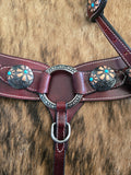 Knotted leather tack set