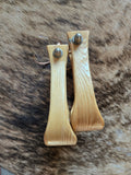 Wooden stirrups - light wood stain