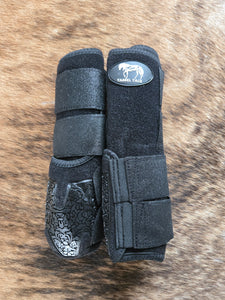 Elite sport boots - black glitter