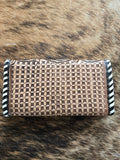Tooled buckstitch bifold wallet
