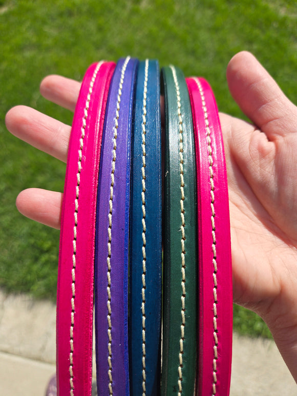 Leather over under whips