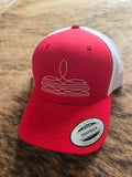 Bootstitch snap back hat - red