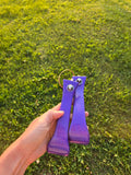 Wooden stirrups - purple