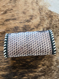 Tooled buckstitch bifold wallet - dark green
