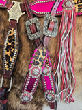 PRE-ORDER - Pink cheetah tack set