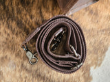 Tooled leather handbag purse