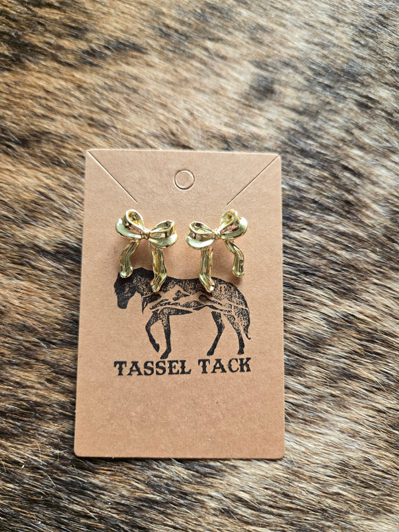Bow stud earrings - bow