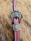 Brass thunderbird w/ leather finge tack set