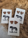 Highland cow stud earrings