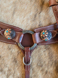 Knotted leather tack set