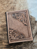 Tooled leather file cover