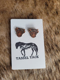 Highland cow stud earrings