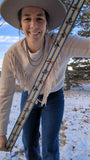 Bronc stripes Renee Gould silk twilly