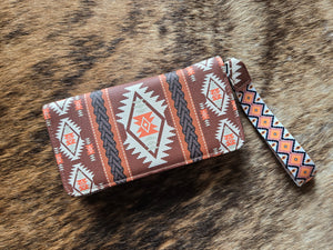 Aztec wallet with strap