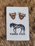 Highland cow stud earrings