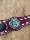 Leather tack set - black gator