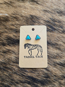 Triangle turquoise stone earrings