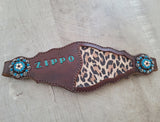 Custom bronc halter noseband - inlay