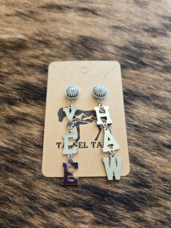 Yee Haw dangle earrings