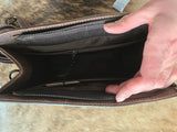 Tooled leather handbag purse