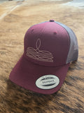 Bootstitch snap back hat - burgundy