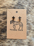 Cross stud earrings - medium