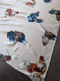 Chickens Renee Gould art silk wild rag