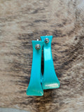 Wooden stirrups - turquoise
