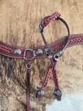 Knotted leather tack set
