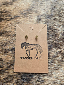 Cross earrings - gold