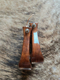 Wooden stirrups - dark wood stain